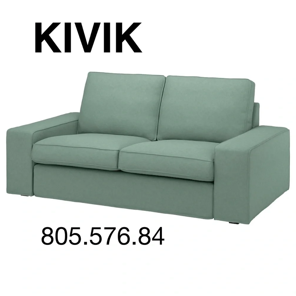 IKEA kivik loveseat cover 005.576.83 Tallmyra dark green 805.576.84 light green